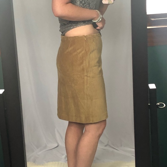 Ralph Lauren Sport 10 tan high waisted corduroy pencil skirt NWT - Picture 2 of 8